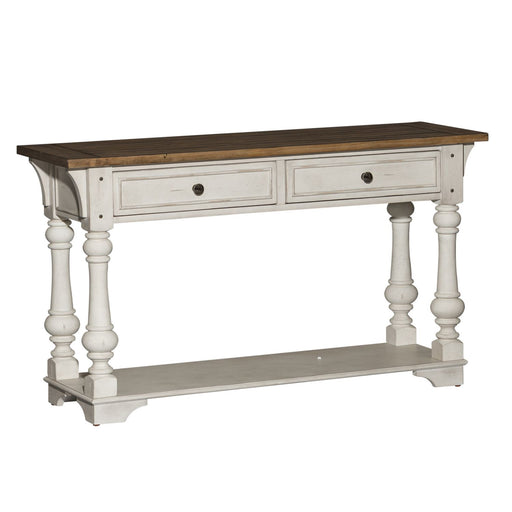 Morgan Creek Sofa Table in Antique White - Furniture House (VA)
