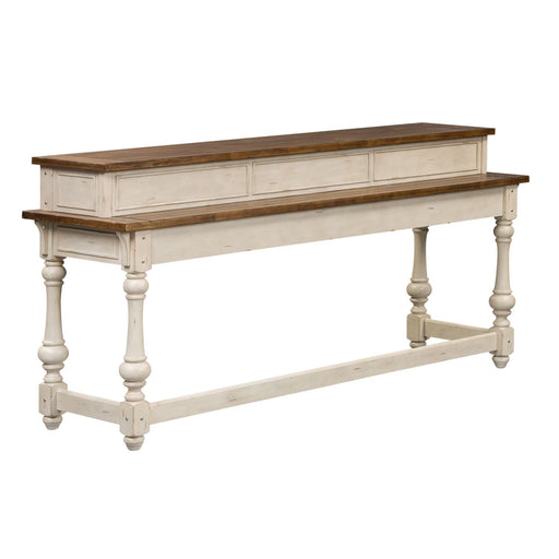Morgan Creek Console Bar Table in Antique White - Furniture House (VA)