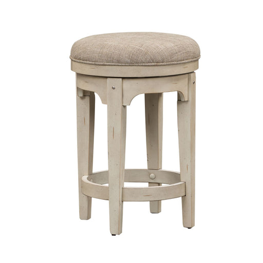 Morgan Creek Console Swivel Stool in Antique White - Furniture House (VA)