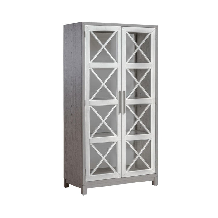 Liberty Furniture Palmetto Heights Bunching Display Cabinet in Two-Tone