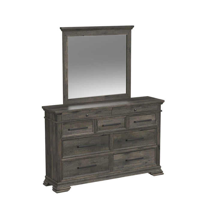 Park Ridge Dresser and Mirror Set in Charcoal