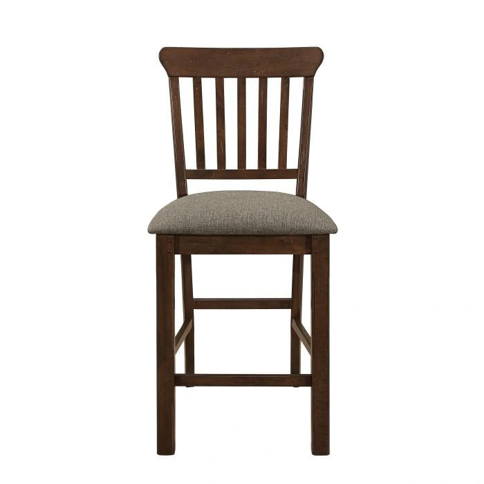 Schleiger Counter Height Chair in Dark Brown (Set of 2)
