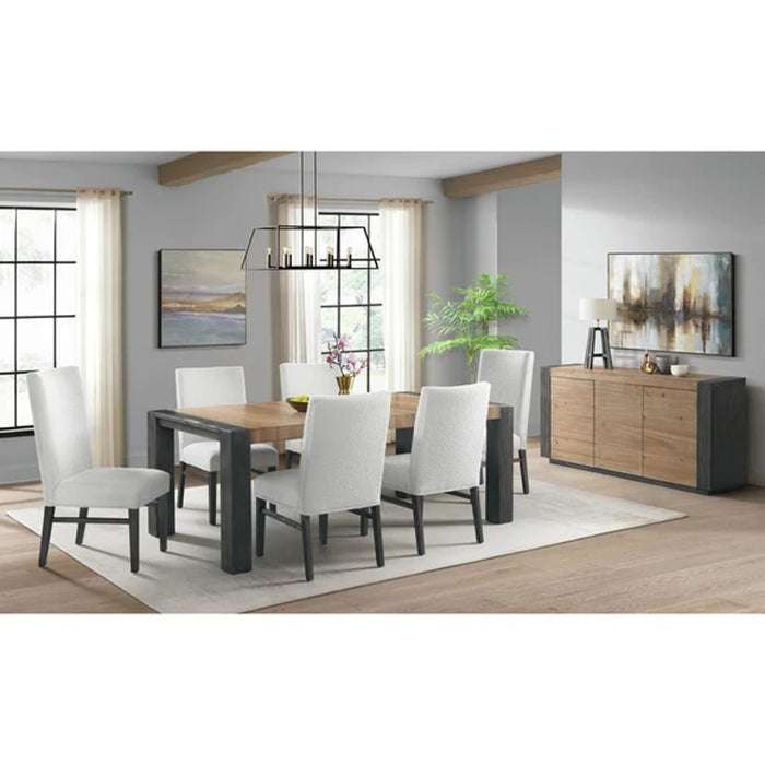 Elements International Breckenridge Dining Table in Black/Oak