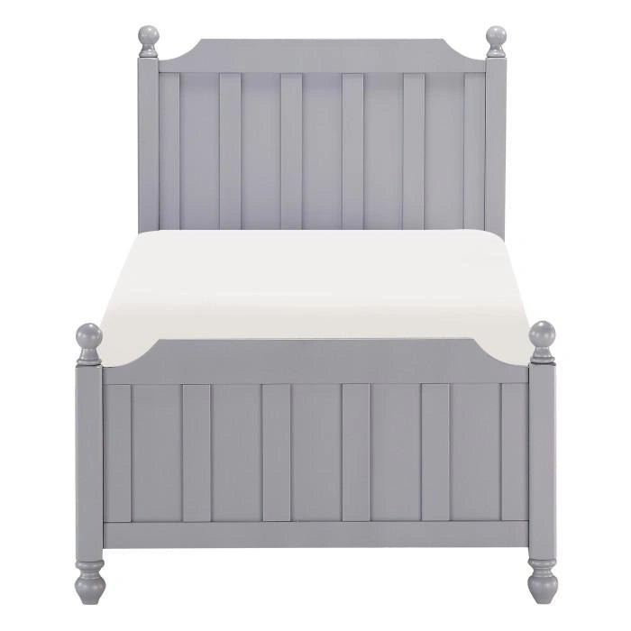 Wellsummer Twin Panel Bed in Gray 1803GYT-1*