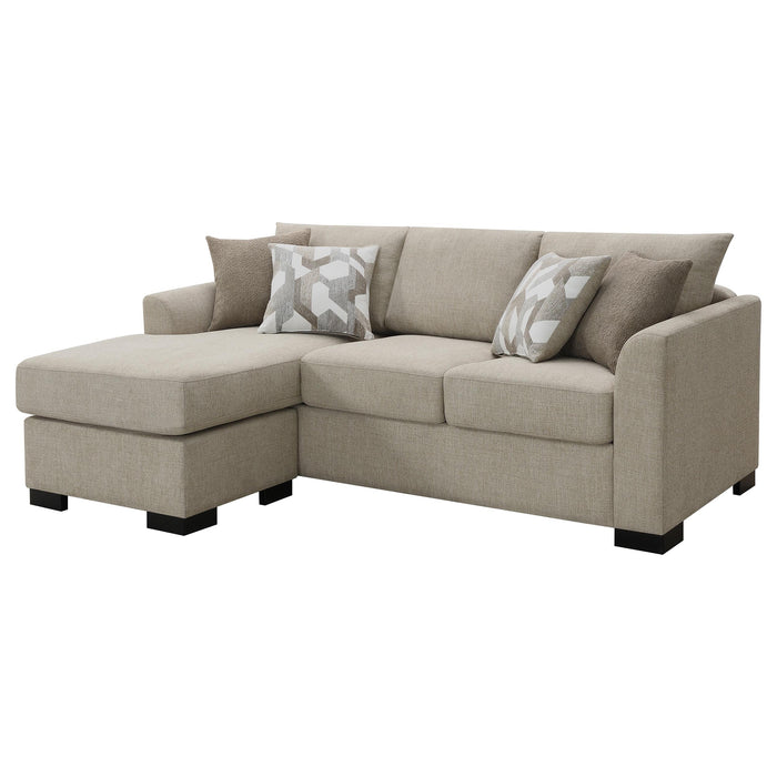 Storey Upholstered Sleeper Sectional Chaise Sofa