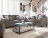 Salizar Upholstered Flared Arm Living Room Set Grey - Furniture House (VA)