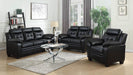 Finley Upholstered Pillow Top Arm Living Room Set Black - Furniture House (VA)