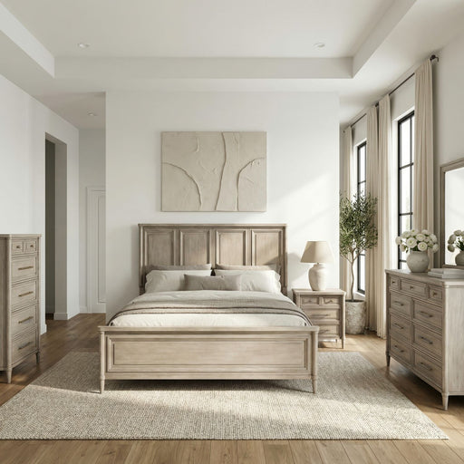 Rochelle Park California Panel Bed, Dresser & Mirror, Chest, Night Stand image