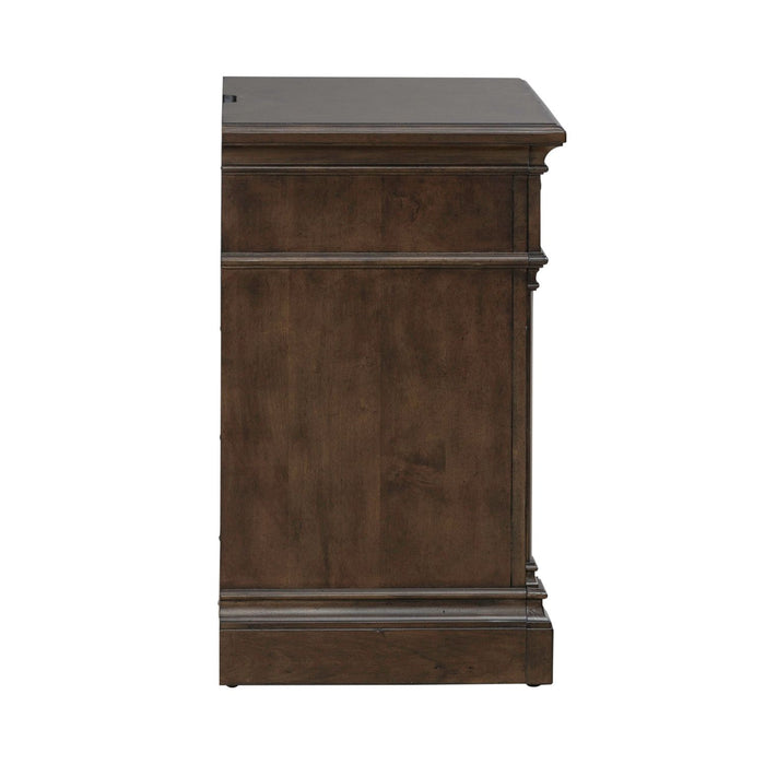 Arden Road Nightstand with Charging Station in Satin Cherry - Furniture House (VA)