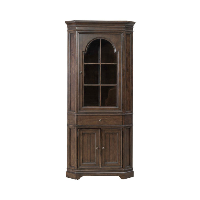 Arden Road Corner Cabinet in Satin Cherry - Furniture House (VA)