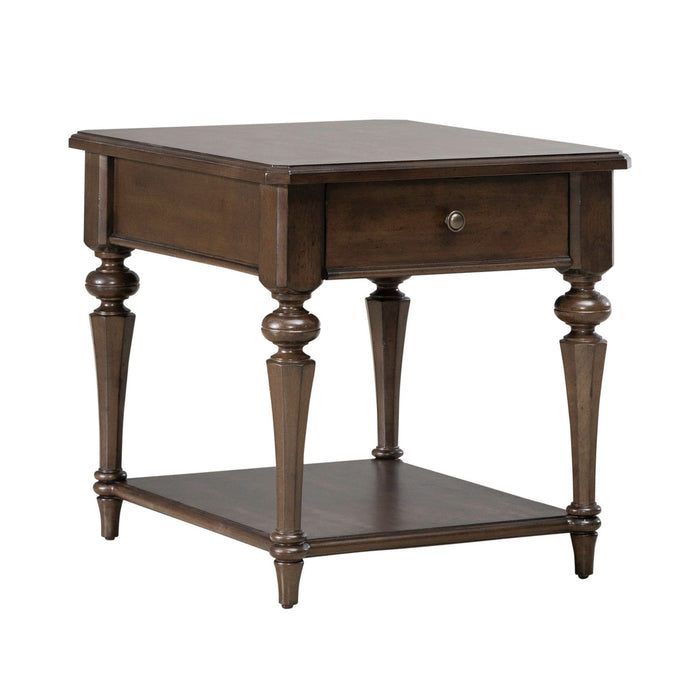 Arden Road Drawer End Table in Satin Cherry - Furniture House (VA)