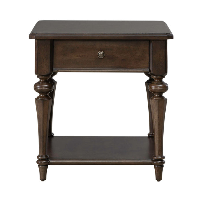 Arden Road Drawer End Table in Satin Cherry - Furniture House (VA)