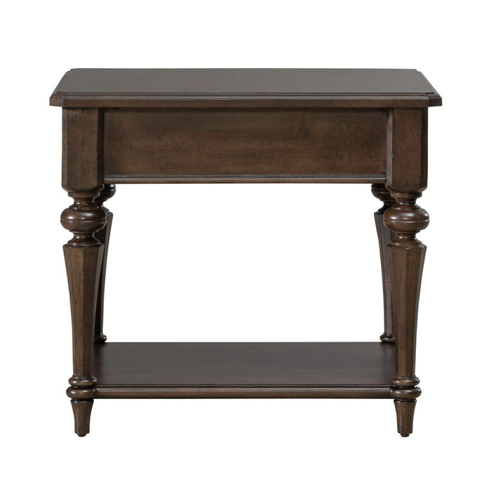 Arden Road Drawer End Table in Satin Cherry - Furniture House (VA)