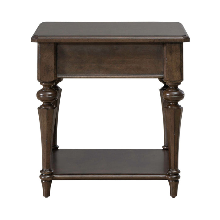 Arden Road Drawer End Table in Satin Cherry - Furniture House (VA)