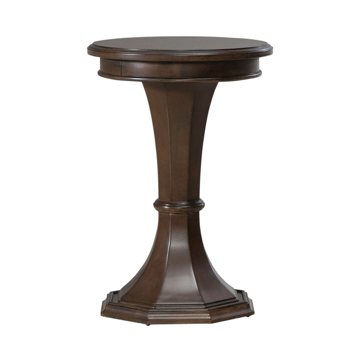 Arden Road Round Chairside Table in Satin Cherry - Furniture House (VA)