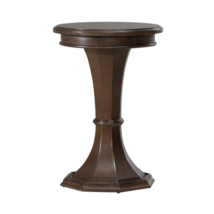 Arden Road Round Chairside Table in Satin Cherry - Furniture House (VA)
