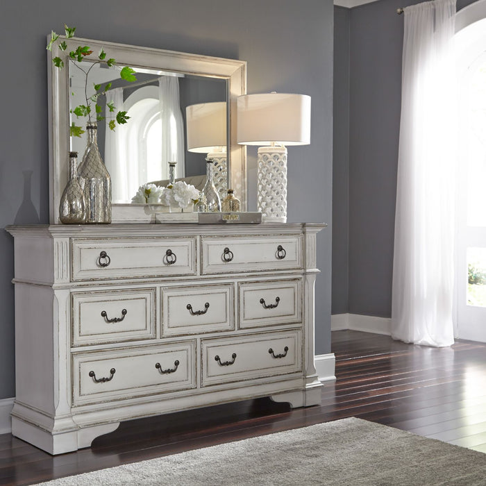 Abbey Park King California Panel Bed, Dresser & Mirror, Chest - Furniture House (VA)