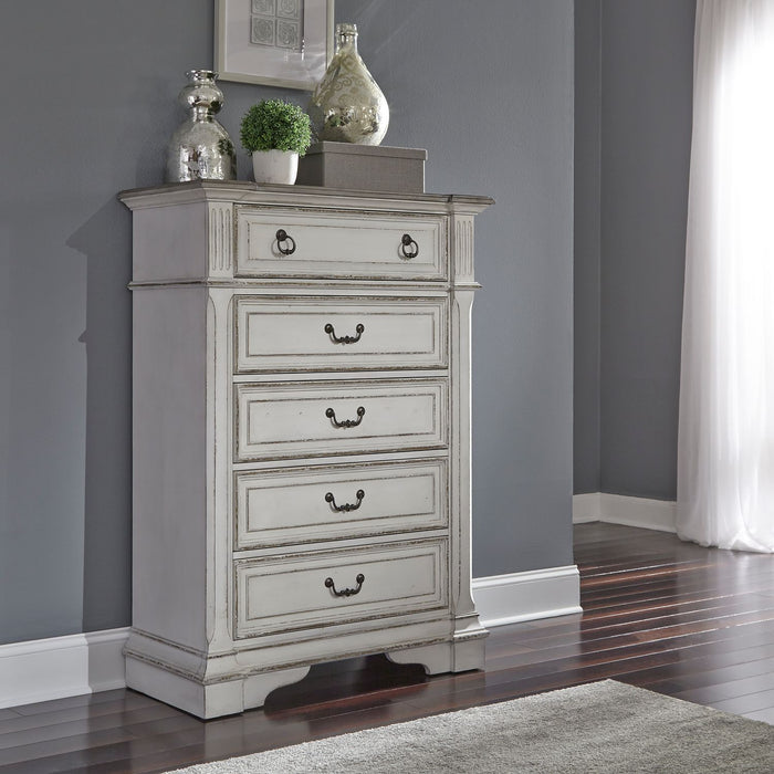 Abbey Park King California Sleigh Bed, Dresser & Mirror, Chest - Furniture House (VA)