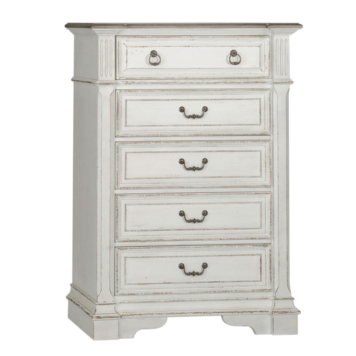 Abbey Park King Panel Bed, Dresser & Mirror, Chest - Furniture House (VA)