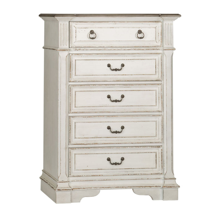 Abbey Park Queen Panel Bed, Dresser & Mirror, Chest - Furniture House (VA)