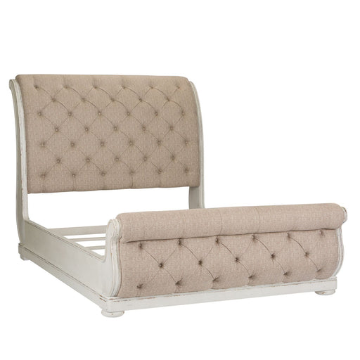 Abbey Park Queen Uph Sleigh Bed, Dresser & Mirror - Furniture House (VA)