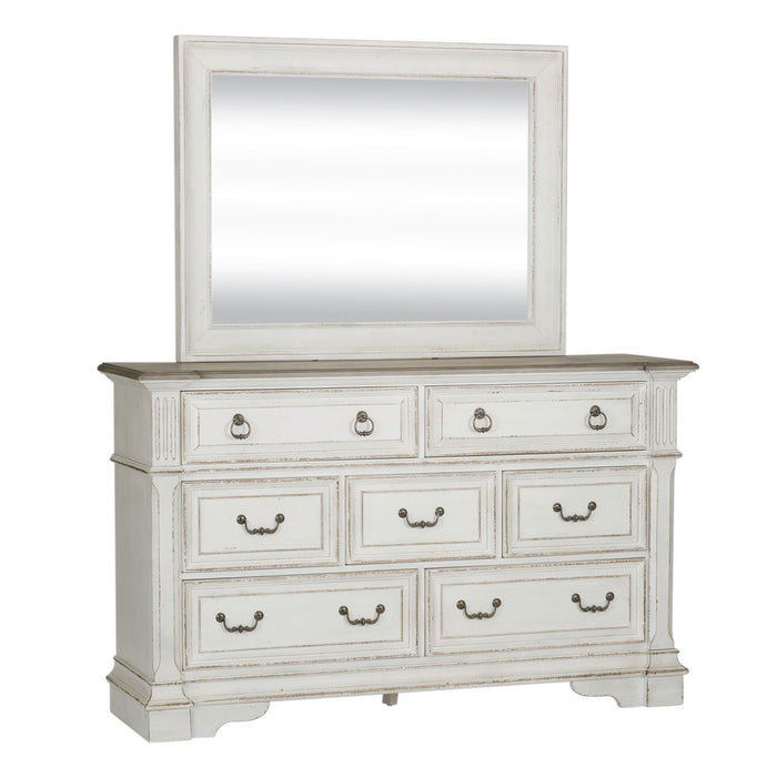 Abbey Park Queen Uph Sleigh Bed, Dresser & Mirror, Night Stand - Furniture House (VA)