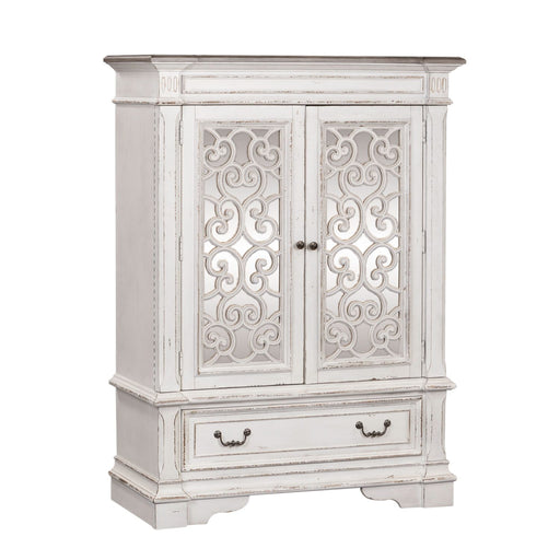 Abbey Park Mirrored Door Chest in Antique White - Furniture House (VA)