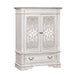 Abbey Park Mirrored Door Chest in Antique White - Furniture House (VA)