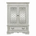Abbey Park Mirrored Door Chest in Antique White - Furniture House (VA)