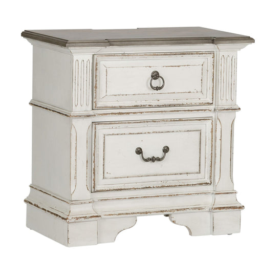 Abbey Park Drawer Nightstand in Antique White - Furniture House (VA)