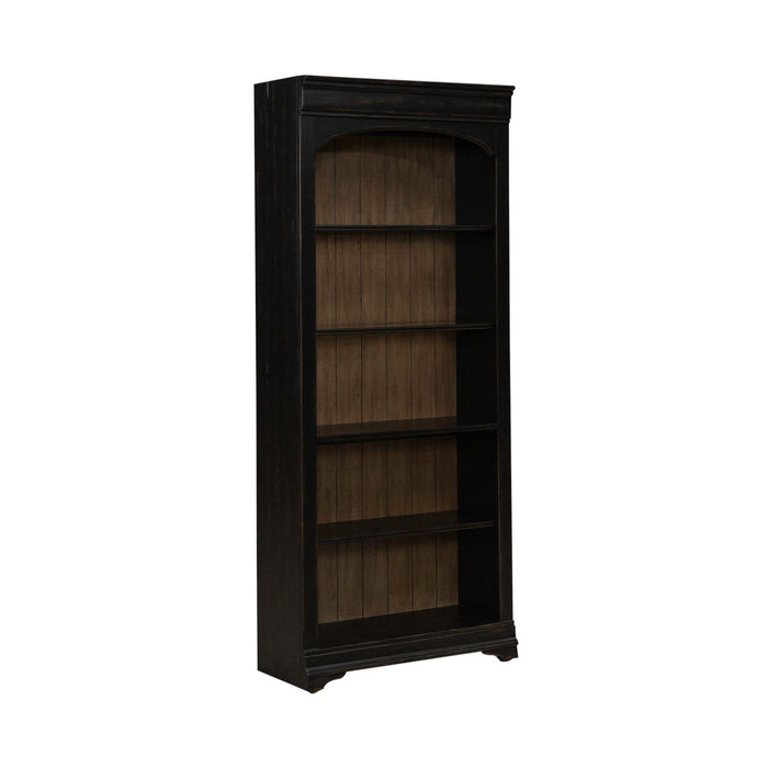 Meritage 2pc Bunching Bookcase in Aged Charcoal w/ Rub Thru/Caramel image