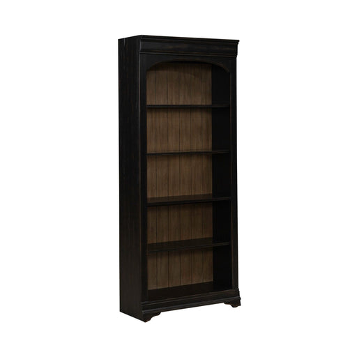 Meritage 2pc Bunching Bookcase in Aged Charcoal w/ Rub Thru/Caramel - Furniture House (VA)