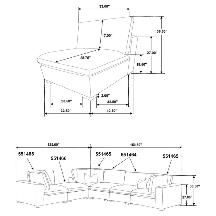 Lakeview Armless Chair