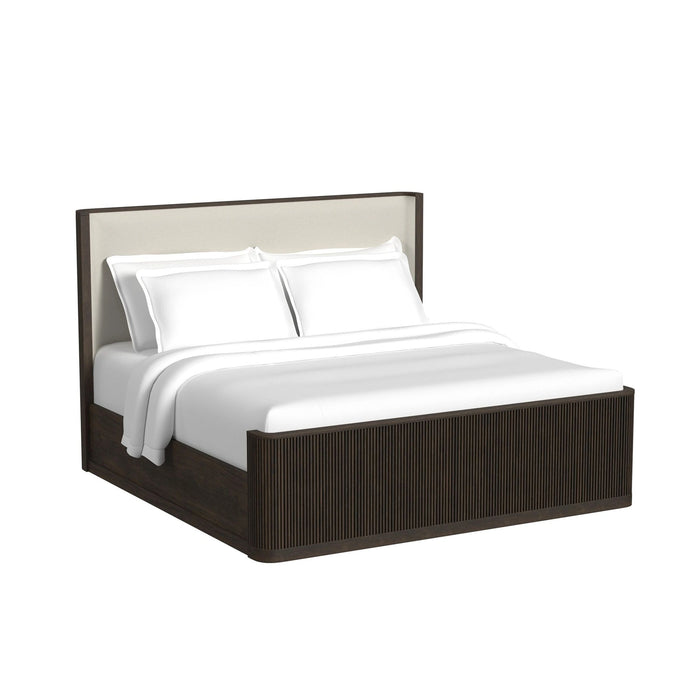 Sylvie UPH Bed with White Fabric