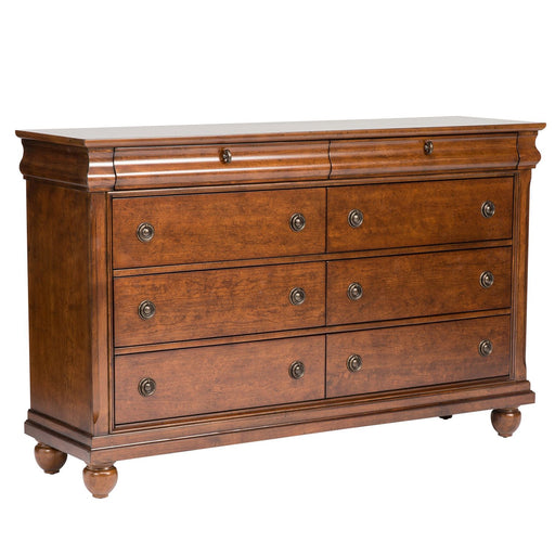 Rustic Traditions 8 Drawer Dresser in Rustic Cherry - Furniture House (VA)