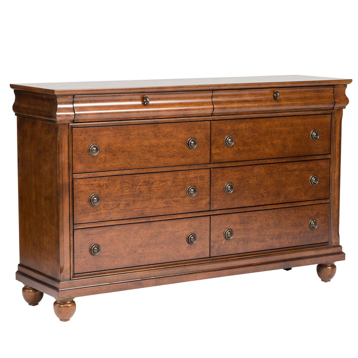 Rustic Traditions 8 Drawer Dresser in Rustic Cherry - Furniture House (VA)