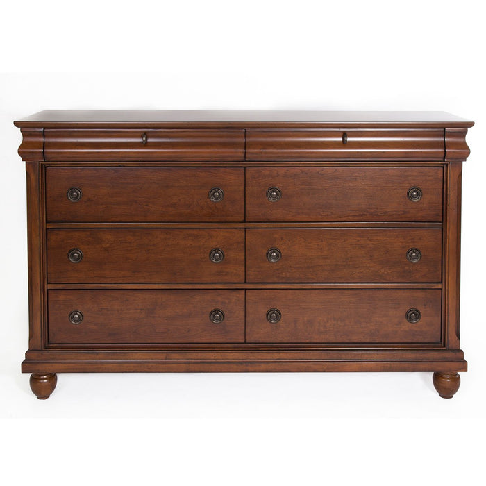 Rustic Traditions 8 Drawer Dresser in Rustic Cherry - Furniture House (VA)