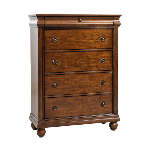 Rustic Traditions 5 Drawer Chest in Rustic Cherry - Furniture House (VA)