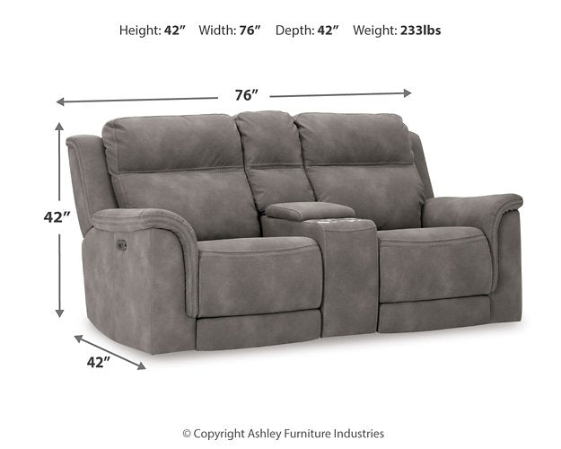 Next-Gen DuraPella Power Reclining Loveseat with Console - Furniture House (VA)
