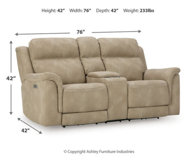 Next-Gen DuraPella Power Reclining Loveseat with Console - Furniture House (VA)