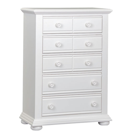 Summer House 5 Drawer Chest in White - Furniture House (VA)