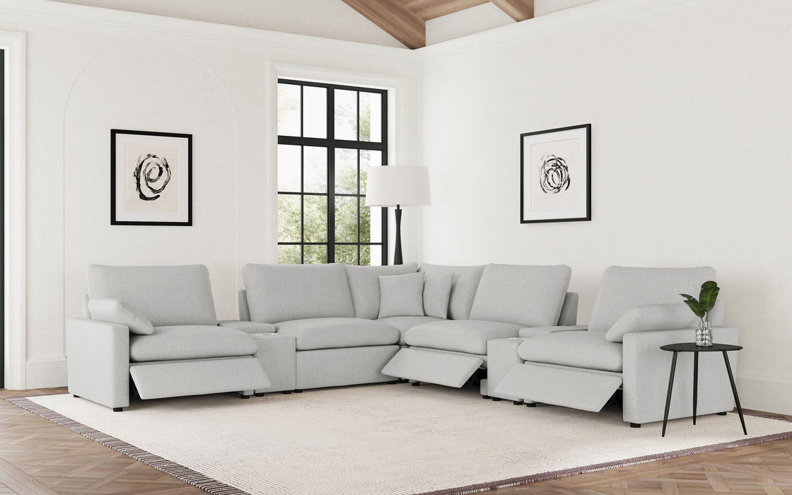 Collins Black & White Reclining Sectional