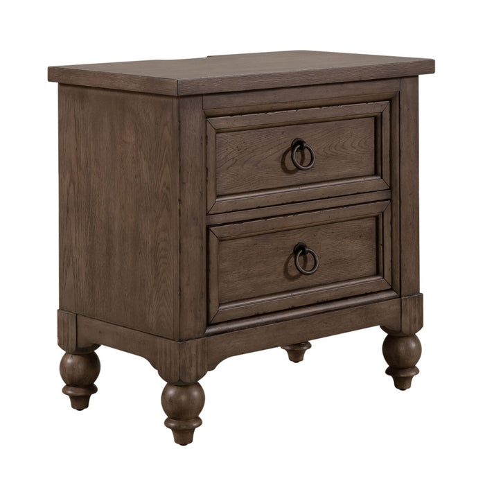 Americana Farmhouse Queen Sleigh Bed, Dresser & Mirror, N/S - Furniture House (VA)