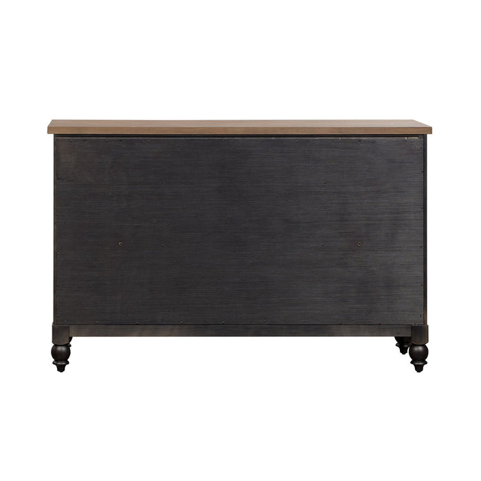 Americana Farmhouse 9 Drawer Dresser in Black - Furniture House (VA)