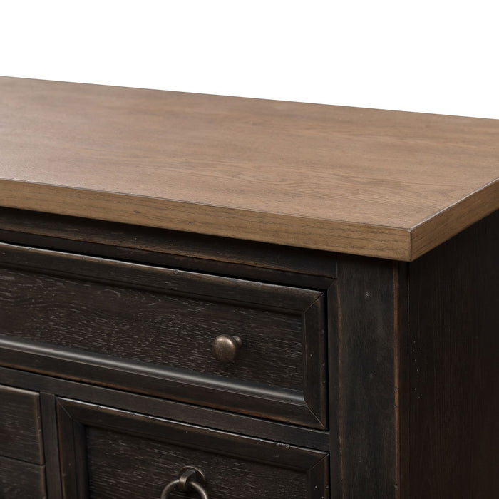 Americana Farmhouse 9 Drawer Dresser in Black - Furniture House (VA)