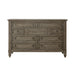 Americana Farmhouse 9 Drawer Dresser in Dusty Taupe and Black - Furniture House (VA)