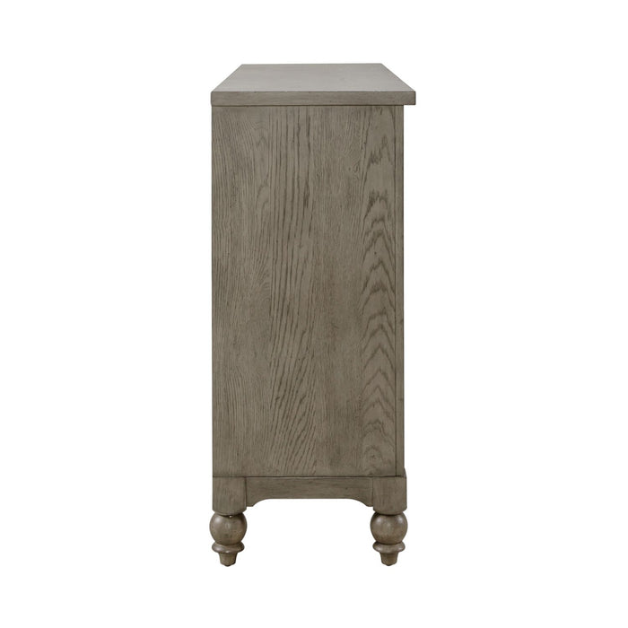 Americana Farmhouse 9 Drawer Dresser in Dusty Taupe and Black - Furniture House (VA)