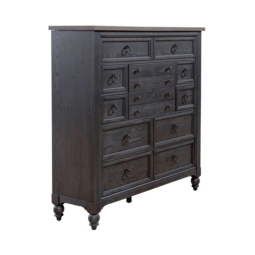 Americana Farmhouse 12 Drawer Chesser in Black - Furniture House (VA)