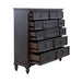 Americana Farmhouse 12 Drawer Chesser in Black - Furniture House (VA)