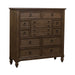 Americana Farmhouse 12 Drawer Chesser in Dusty Taupe and Black - Furniture House (VA)